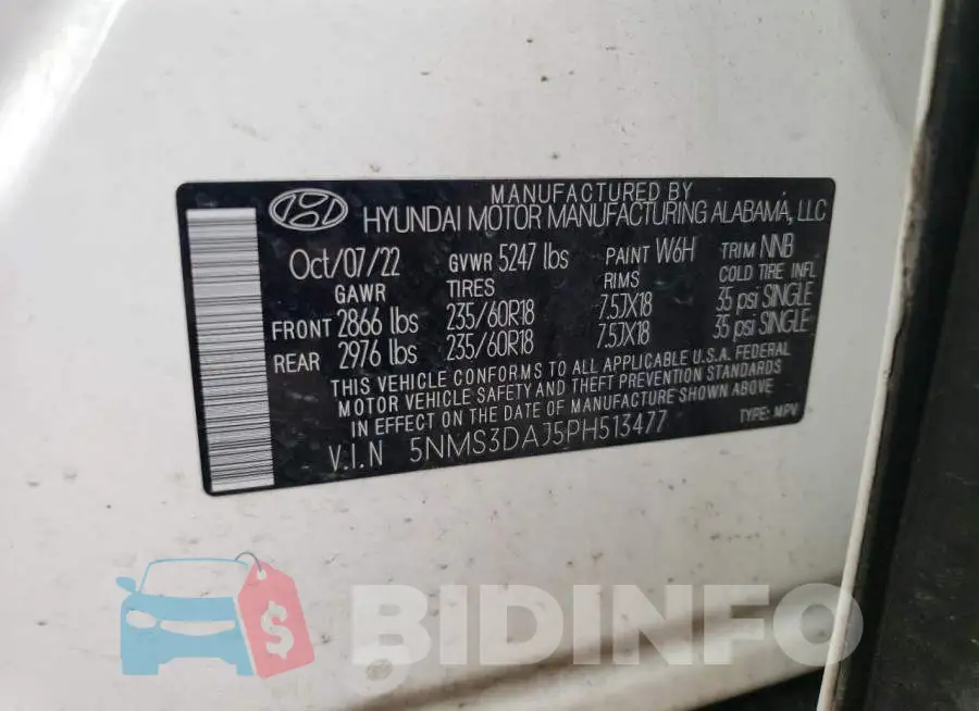 5NMS3DAJ5PH513477 Photo# 13