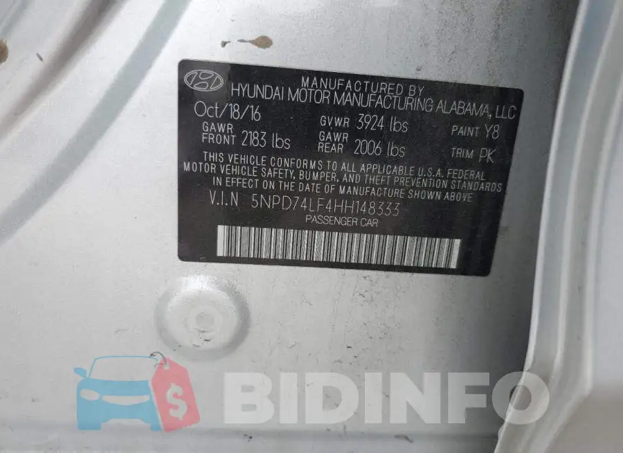 5NPD74LF4HH148333 Photo# 13