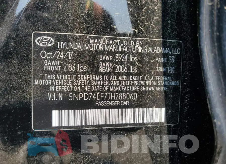 5NPD74LF7JH288060 Photo# 12