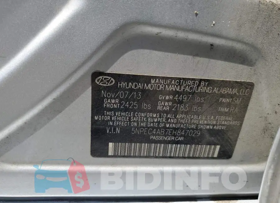 5NPEC4AB7EH847029 Photo# 13