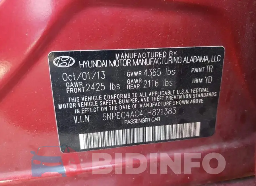 5NPEC4AC4EH821383 Photo# 12
