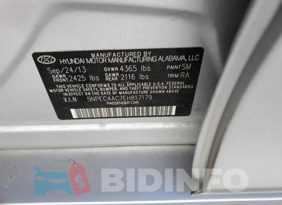 5NPEC4AC7EH817179 Photo# 12