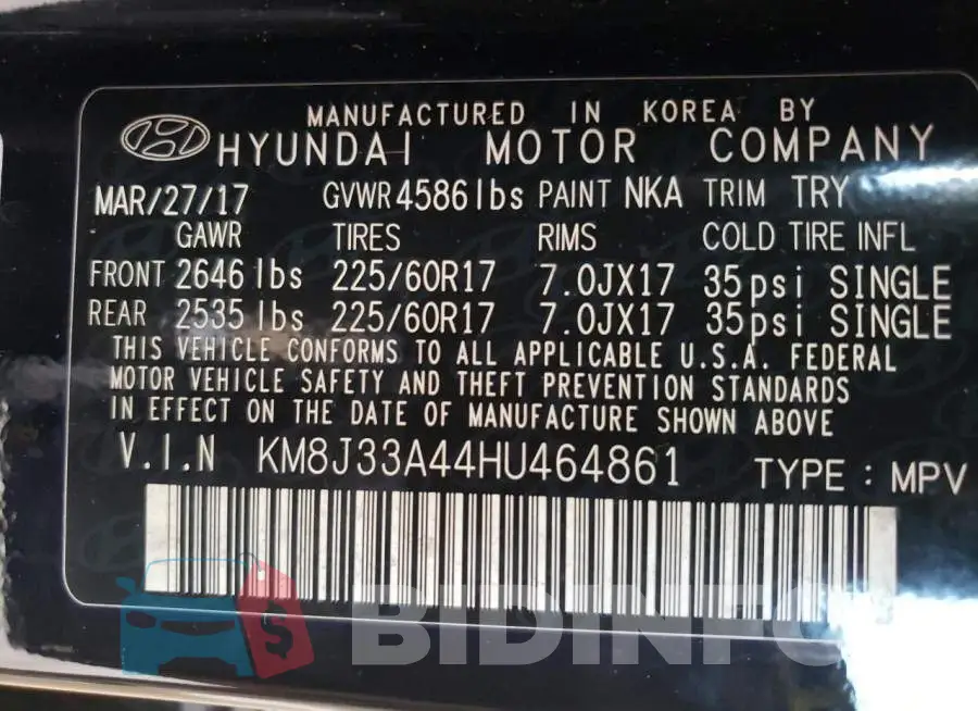 KM8J33A44HU464861 Photo# 13