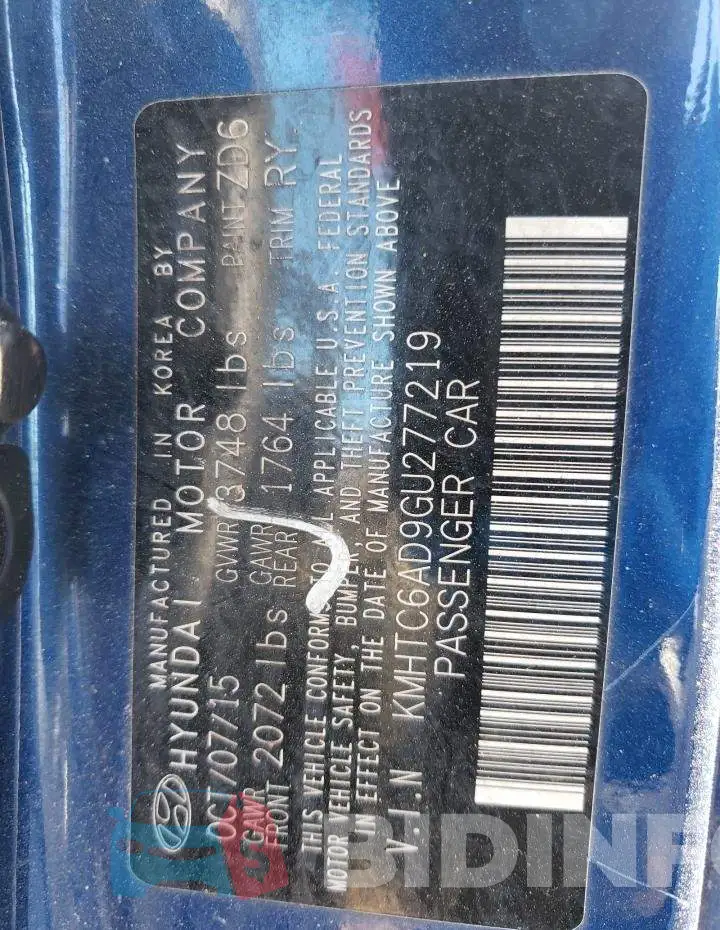 KMHTC6AD9GU277219 Photo# 13