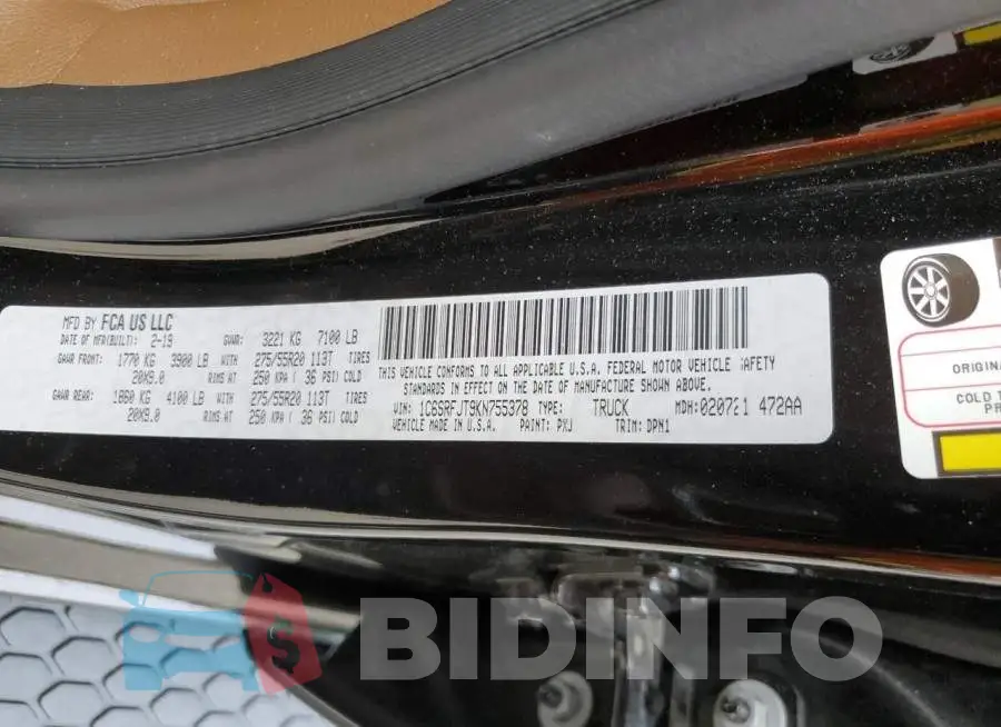1C6SRFJT9KN755378 Photo# 13