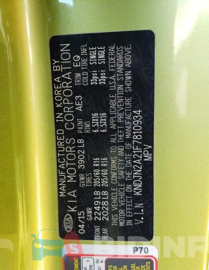 KNDJN2A21F7810934 Photo# 13