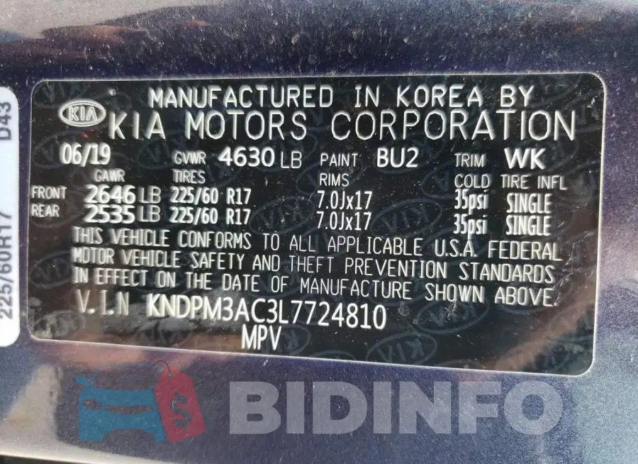KNDPM3AC3L7724810 Photo# 13