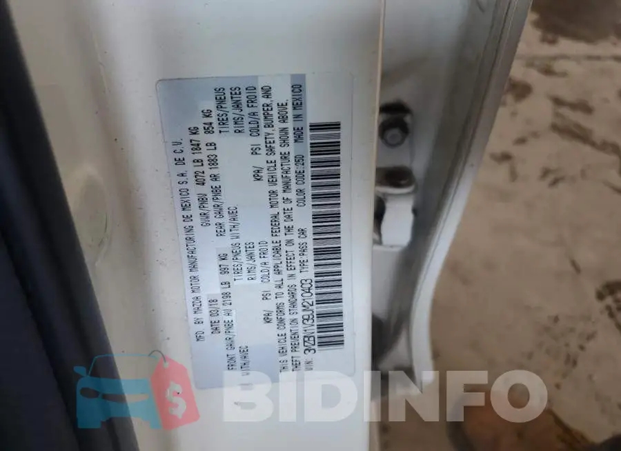3MZBN1V39JM210403 Photo# 13