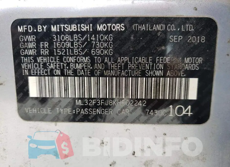 ML32F3FJ8KHF02242 Photo# 12