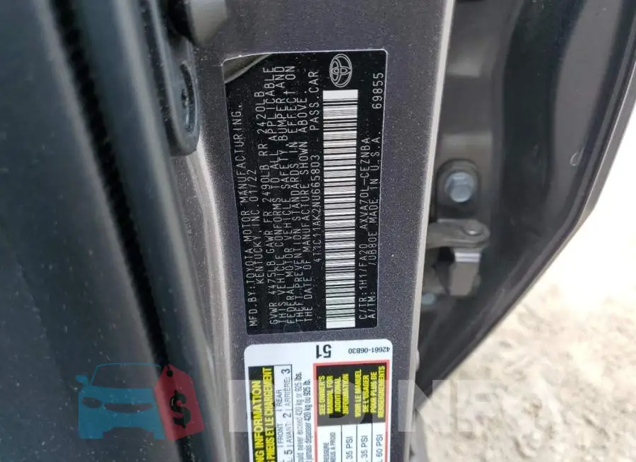 4T1C11AK2NU665803 Photo# 12