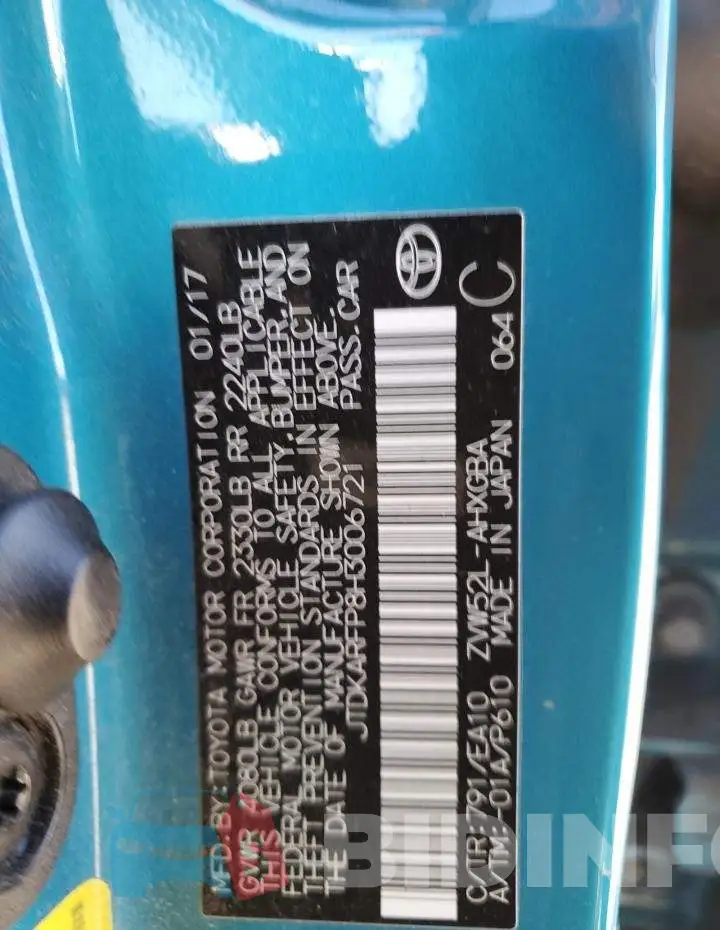 JTDKARFP8H3006721 Photo# 13
