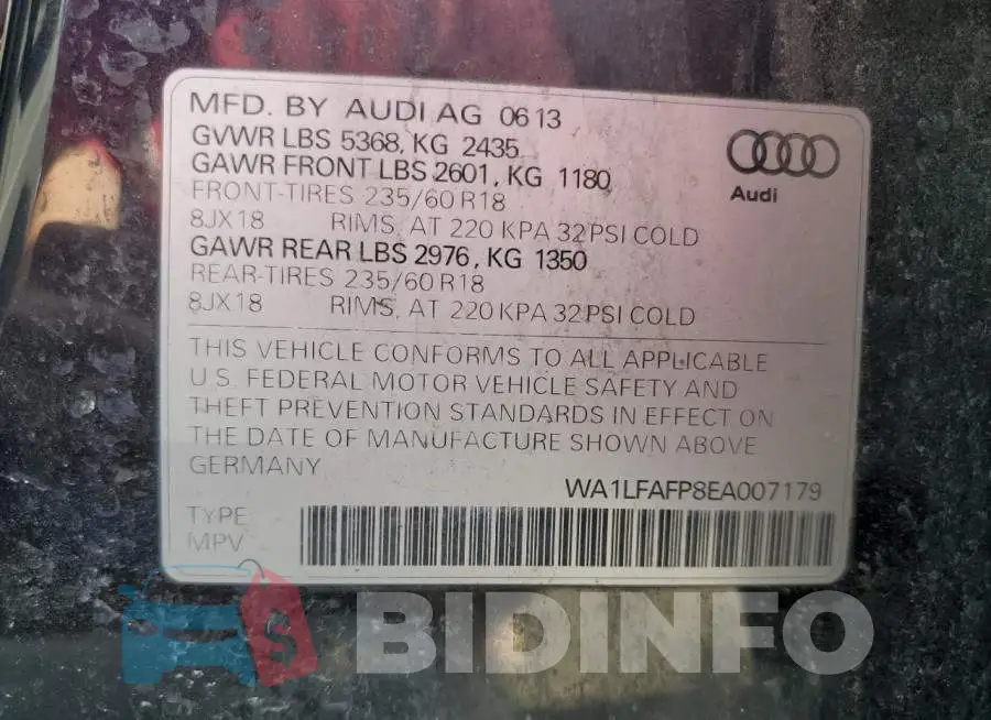 WA1LFAFP8EA007179 Photo# 13