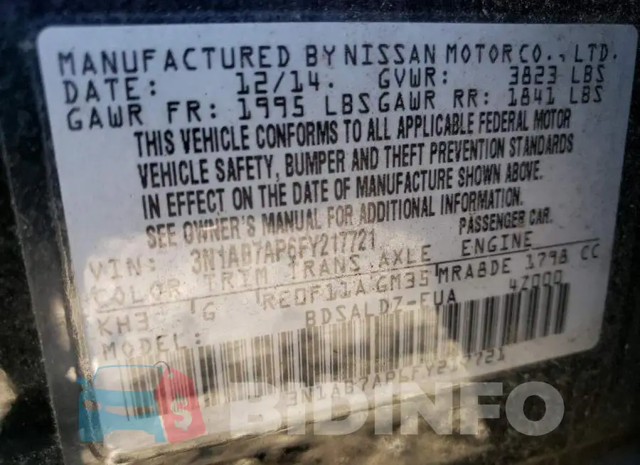3N1AB7AP6FY217721 Photo# 12