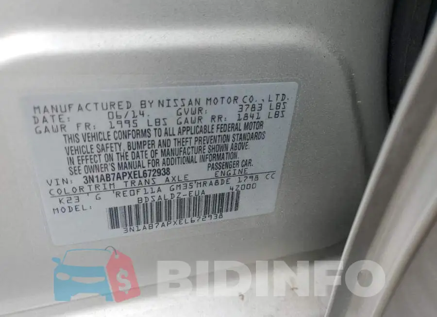 3N1AB7APXEL672938 Photo# 12