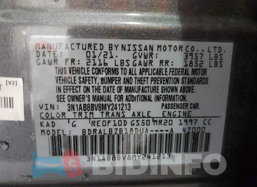 3N1AB8BV8MY241213 Photo# 13