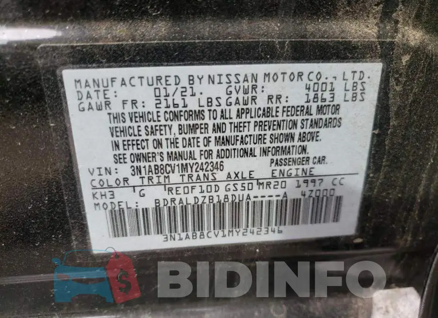 3N1AB8CV1MY242346 Photo# 12