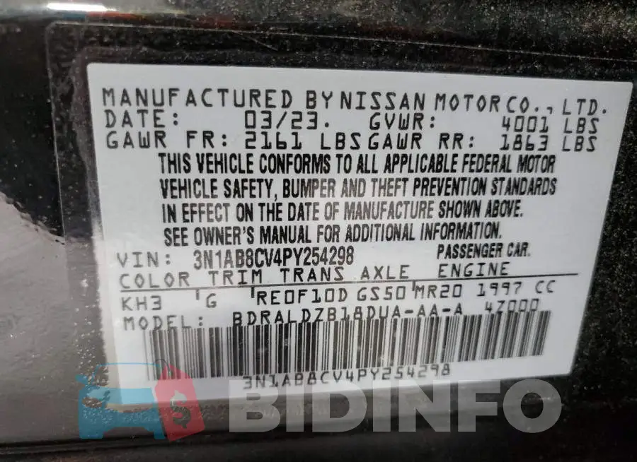 3N1AB8CV4PY254298 Photo# 12