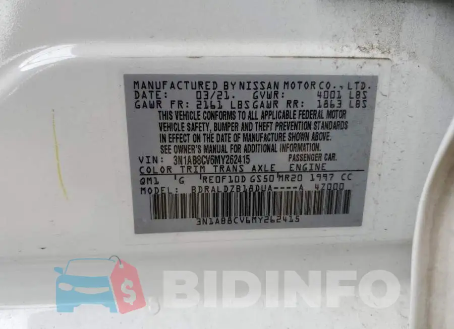 3N1AB8CV6MY262415 Photo# 12