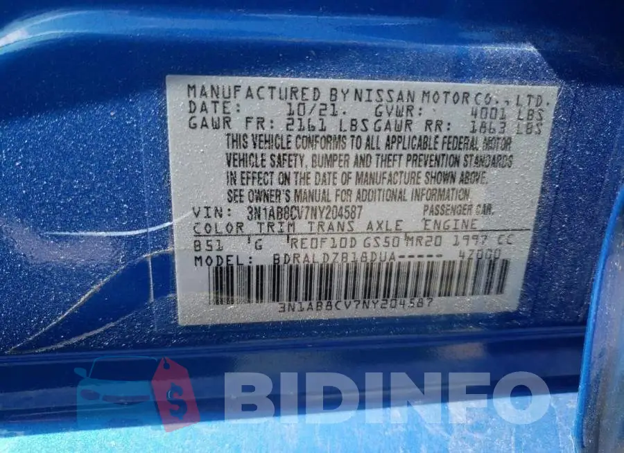 3N1AB8CV7NY204587 Photo# 12