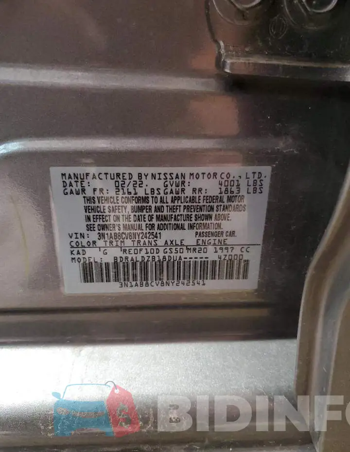 3N1AB8CV8NY242541 Photo# 12