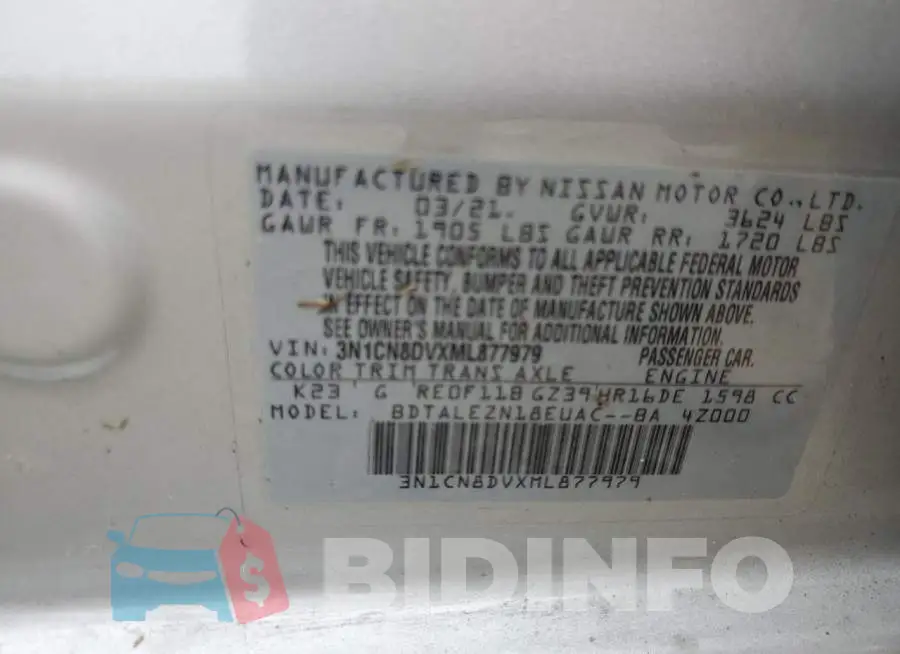 3N1CN8DVXML877979 Photo# 12
