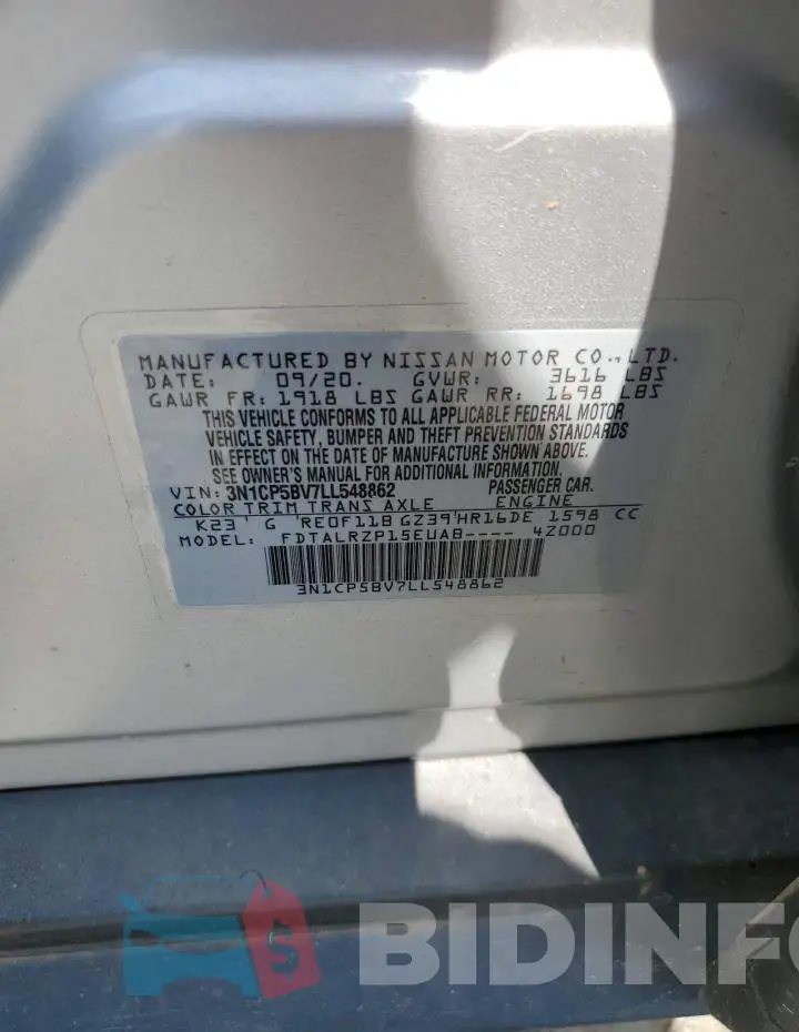 3N1CP5BV7LL548862 Photo# 12