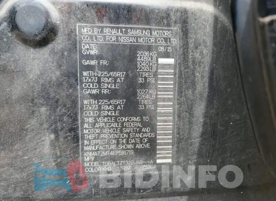 KNMAT2MT4FP591719 Photo# 14