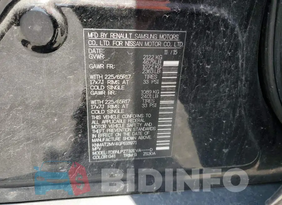 KNMAT2MV4GP618971 Photo# 12