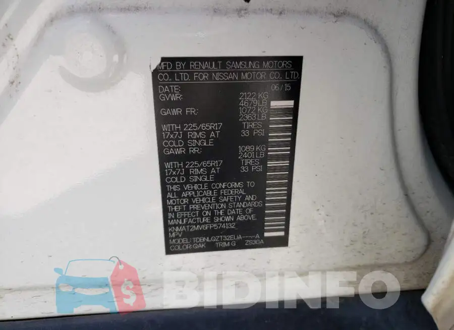 KNMAT2MV6FP574132 Photo# 13