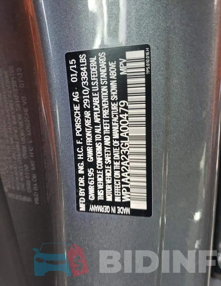 WP1AA2A23GLA00479 Photo# 13