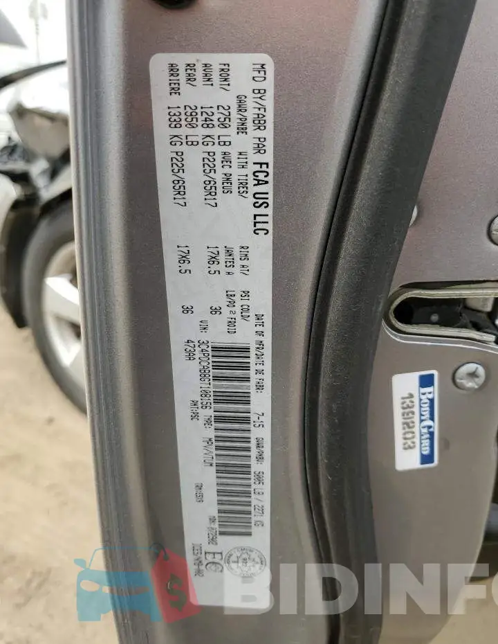 3C4PDCAB8GT108156 Photo# 13