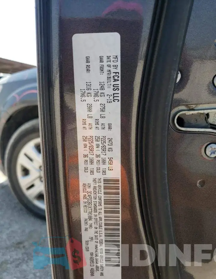 3C4PDCBG1KT701084 Photo# 14