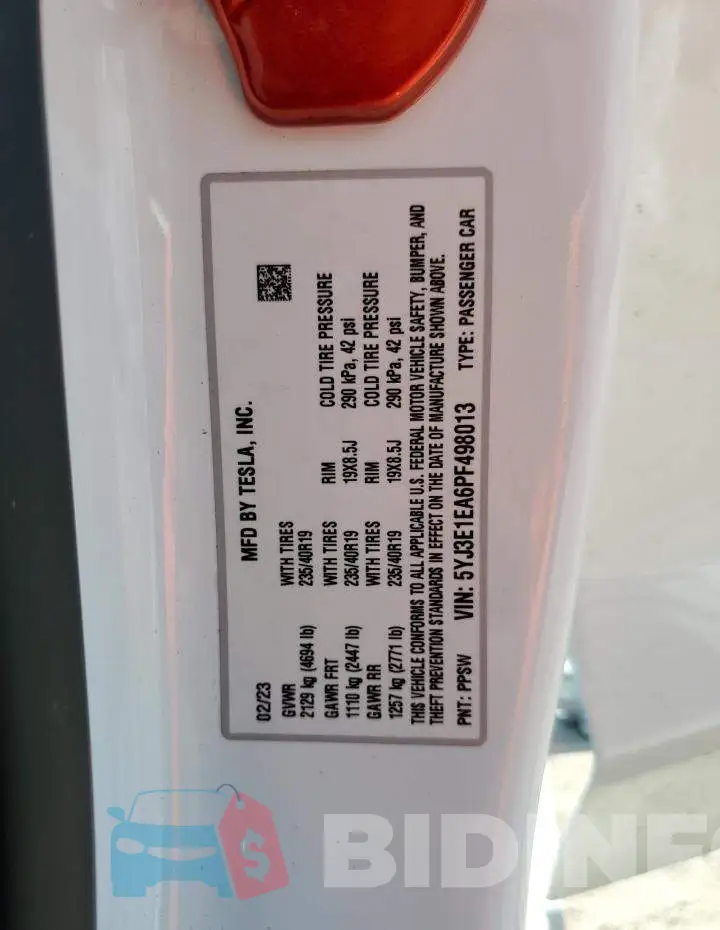 5YJ3E1EA6PF498013 Photo# 12