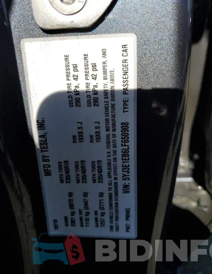 5YJ3E1EB6LF650908 Photo# 12