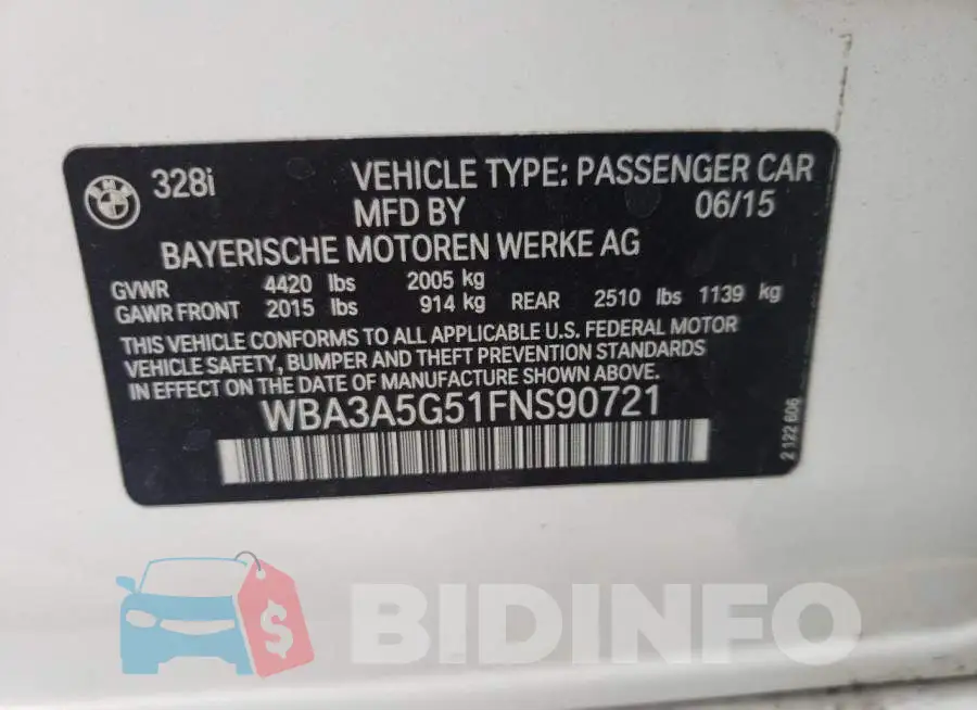 WBA3A5G51FNS90721 Photo# 12