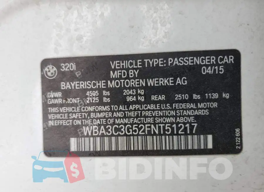 WBA3C3G52FNT51217 Photo# 13