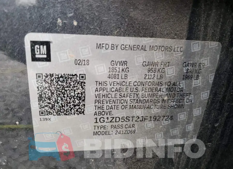 1G1ZD5ST2JF192724 Photo# 12
