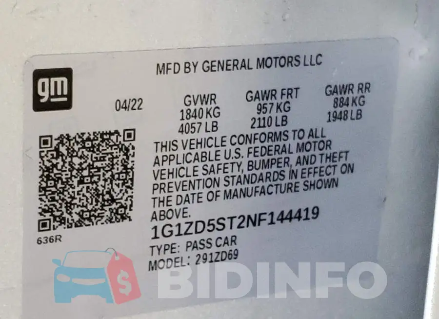 1G1ZD5ST2NF144419 Photo# 13