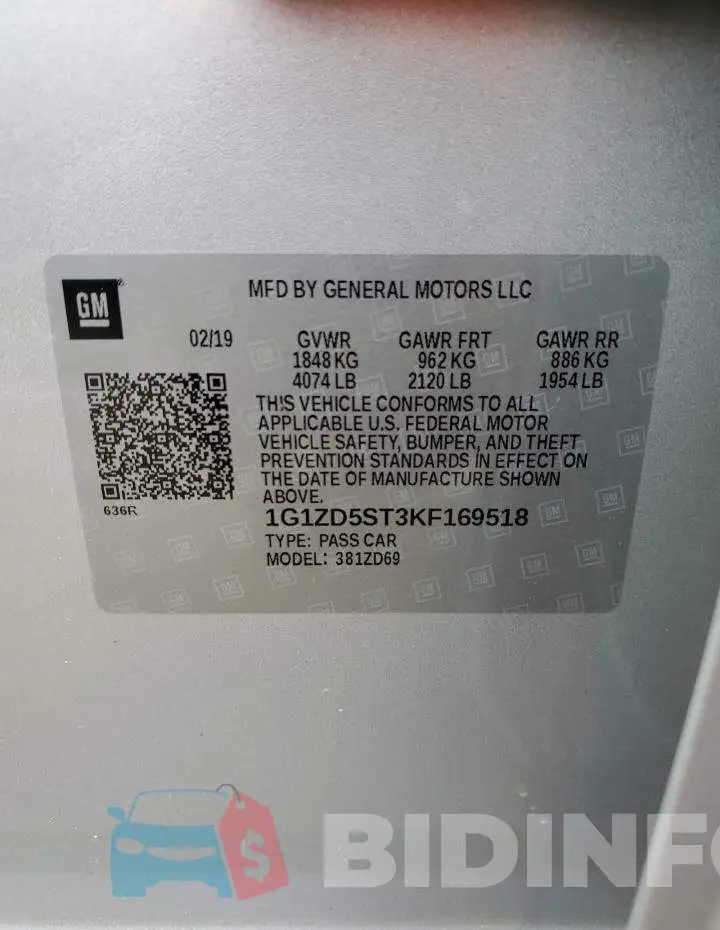 1G1ZD5ST3KF169518 Photo# 12