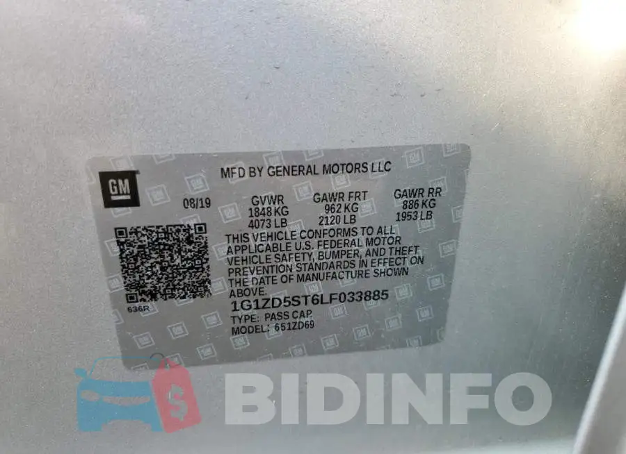 1G1ZD5ST6LF033885 Photo# 12