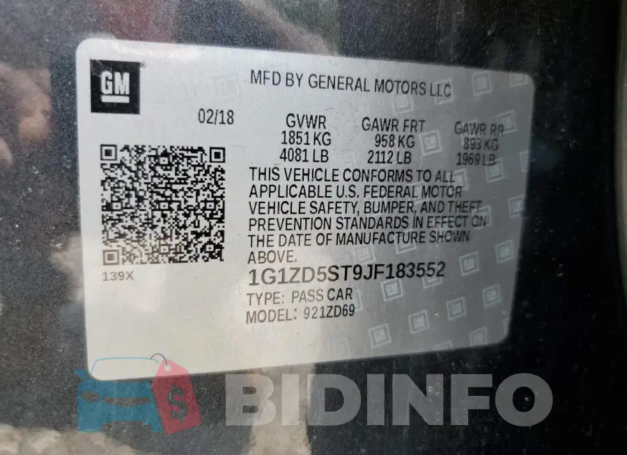 1G1ZD5ST9JF183552 Photo# 12