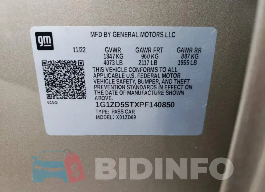 1G1ZD5STXPF140850 Photo# 12