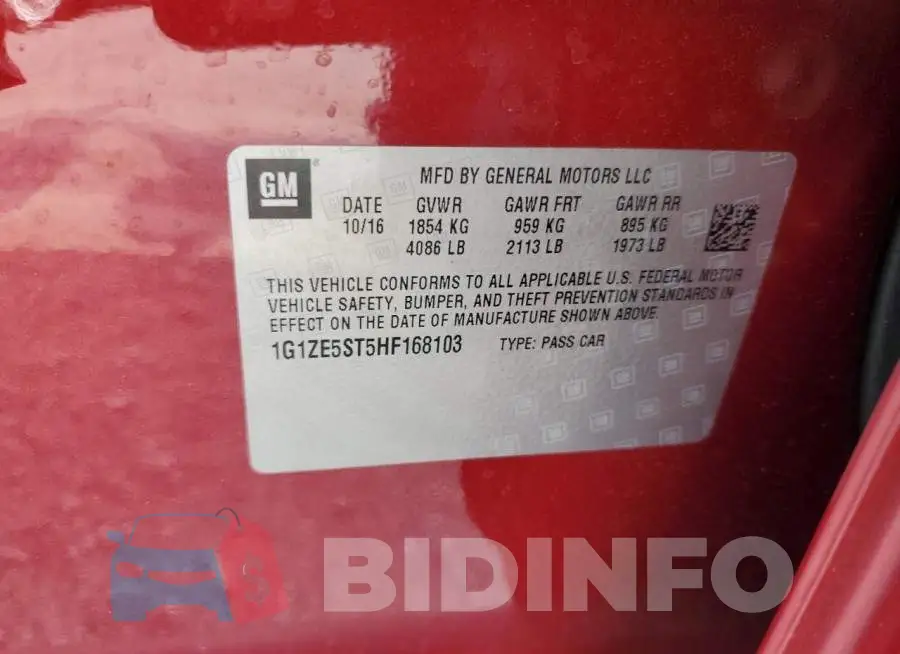 1G1ZE5ST5HF168103 Photo# 12