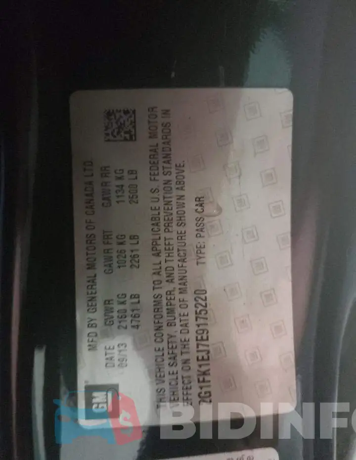 2G1FK1EJ7E9175220 Photo# 12
