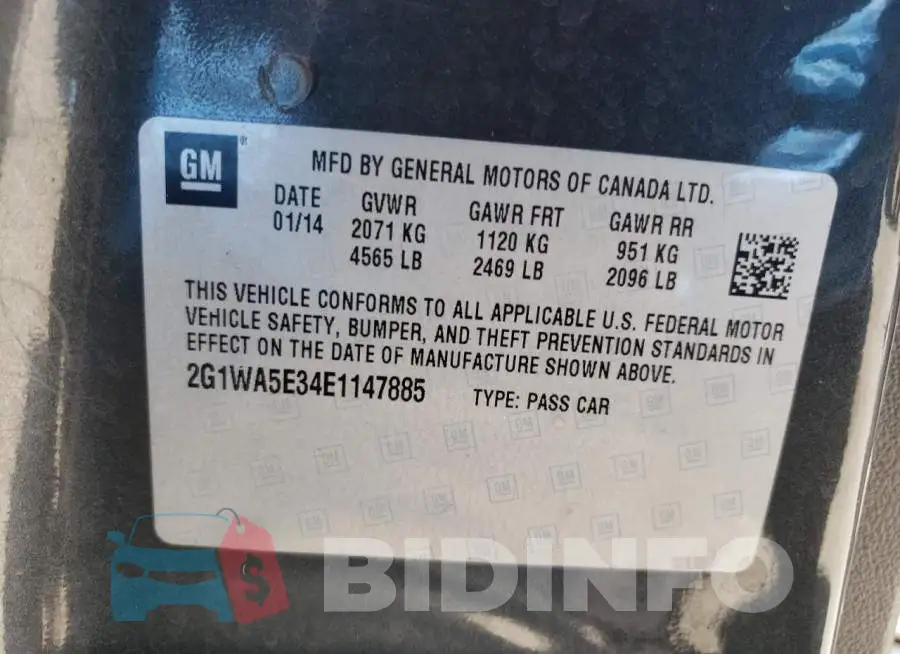 2G1WA5E34E1147885 Photo# 12