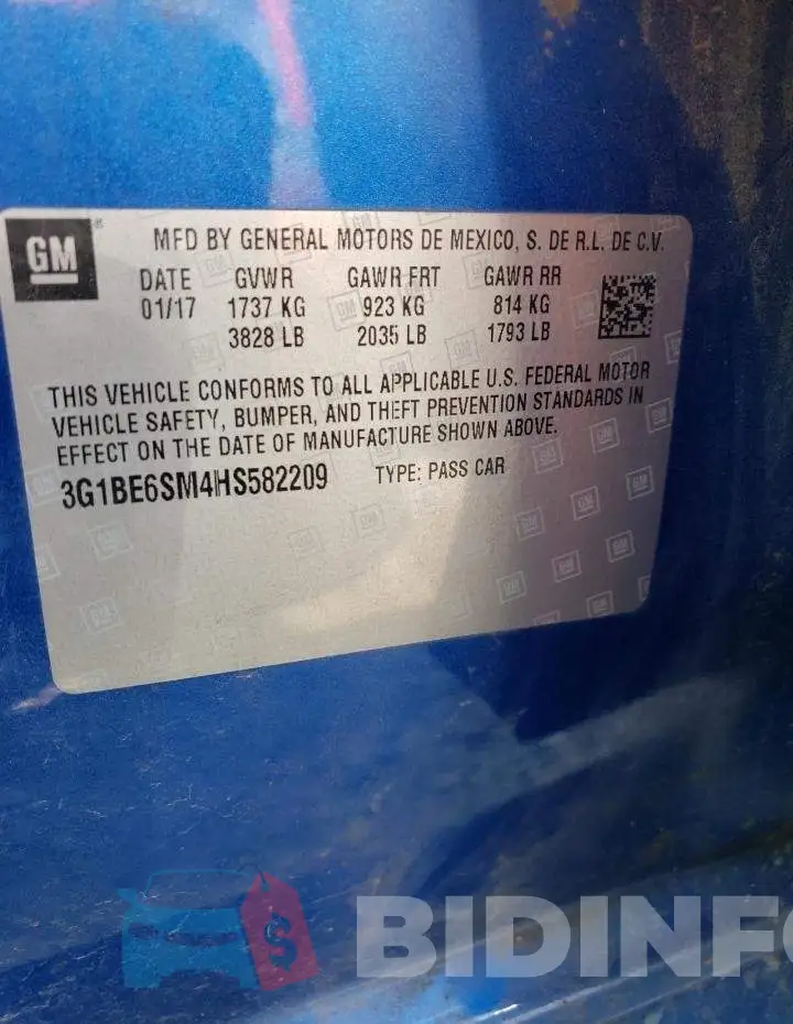 3G1BE6SM4HS582209 Photo# 13