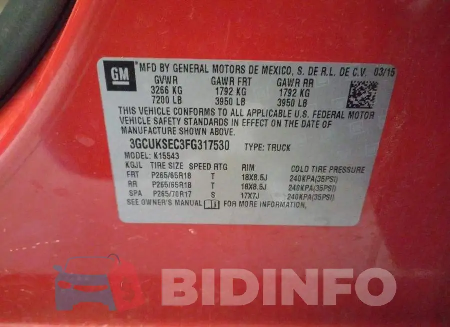3GCUKSEC3FG317530 Photo# 12