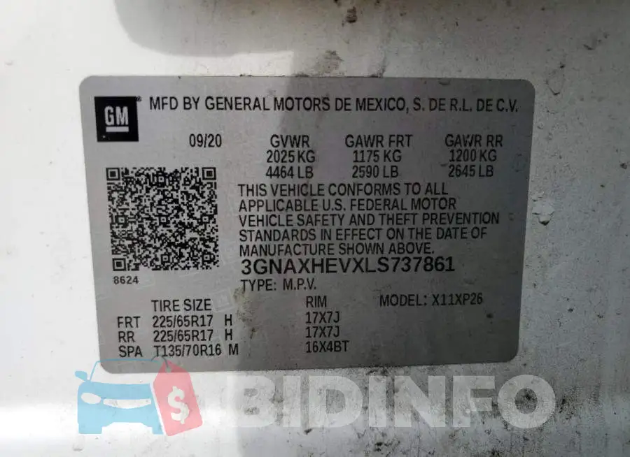 3GNAXHEVXLS737861 Photo# 13