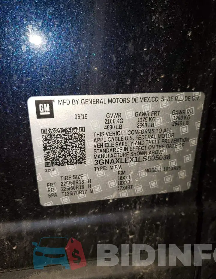 3GNAXLEX1LS505038 Photo# 14