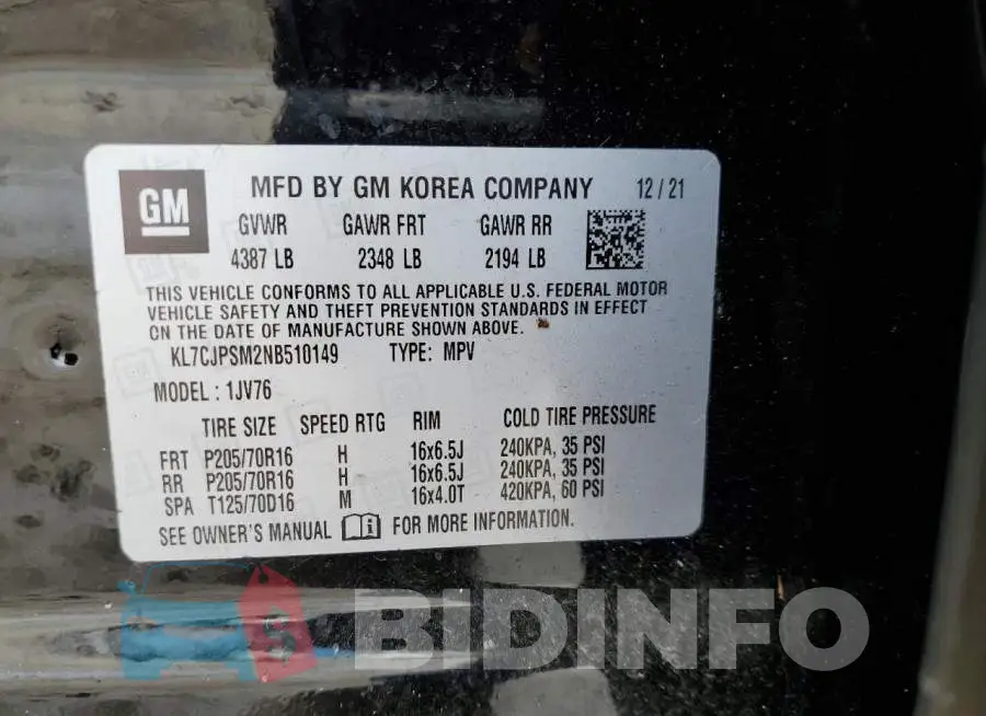 KL7CJPSM2NB510149 Photo# 13